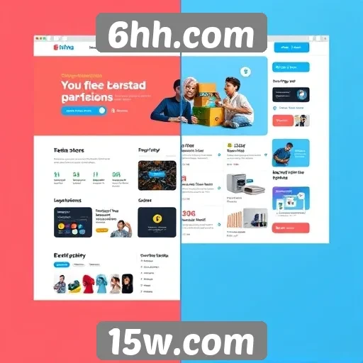 Evolução do design de interface do 6hh.com